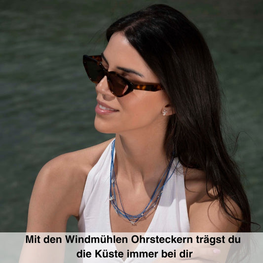 925er Silber Ohrstecker Windmühle