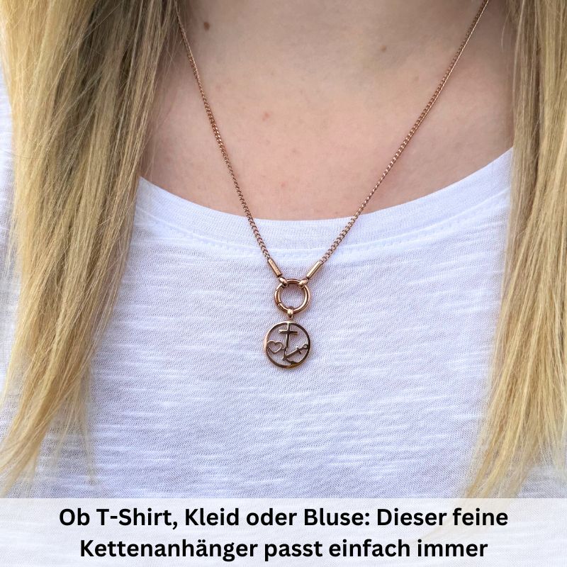 Kettenanhänger Glaube Liebe Hoffnung aus Edelstahl (klein)