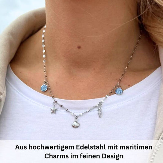 Kette Meereswelt mit maritimen Charms aus Edelstahl