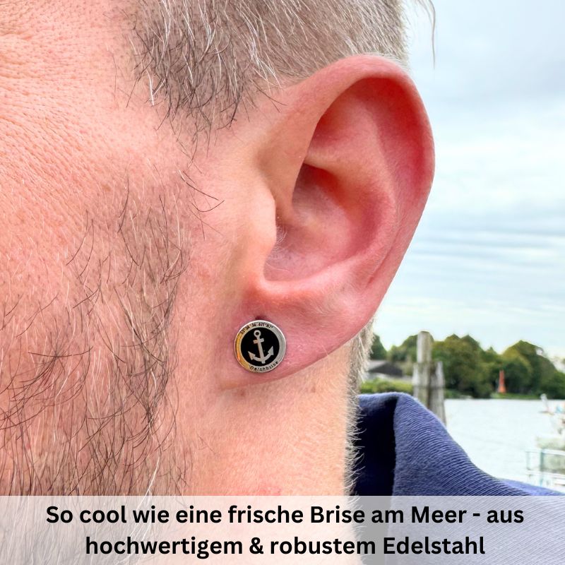 Ohrstecker Anker aus Edelstahl (Kapitän rockt)
