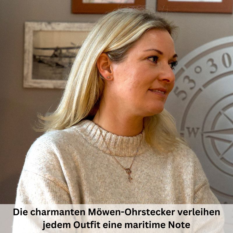 Ohrstecker Möwe aus Edelstahl