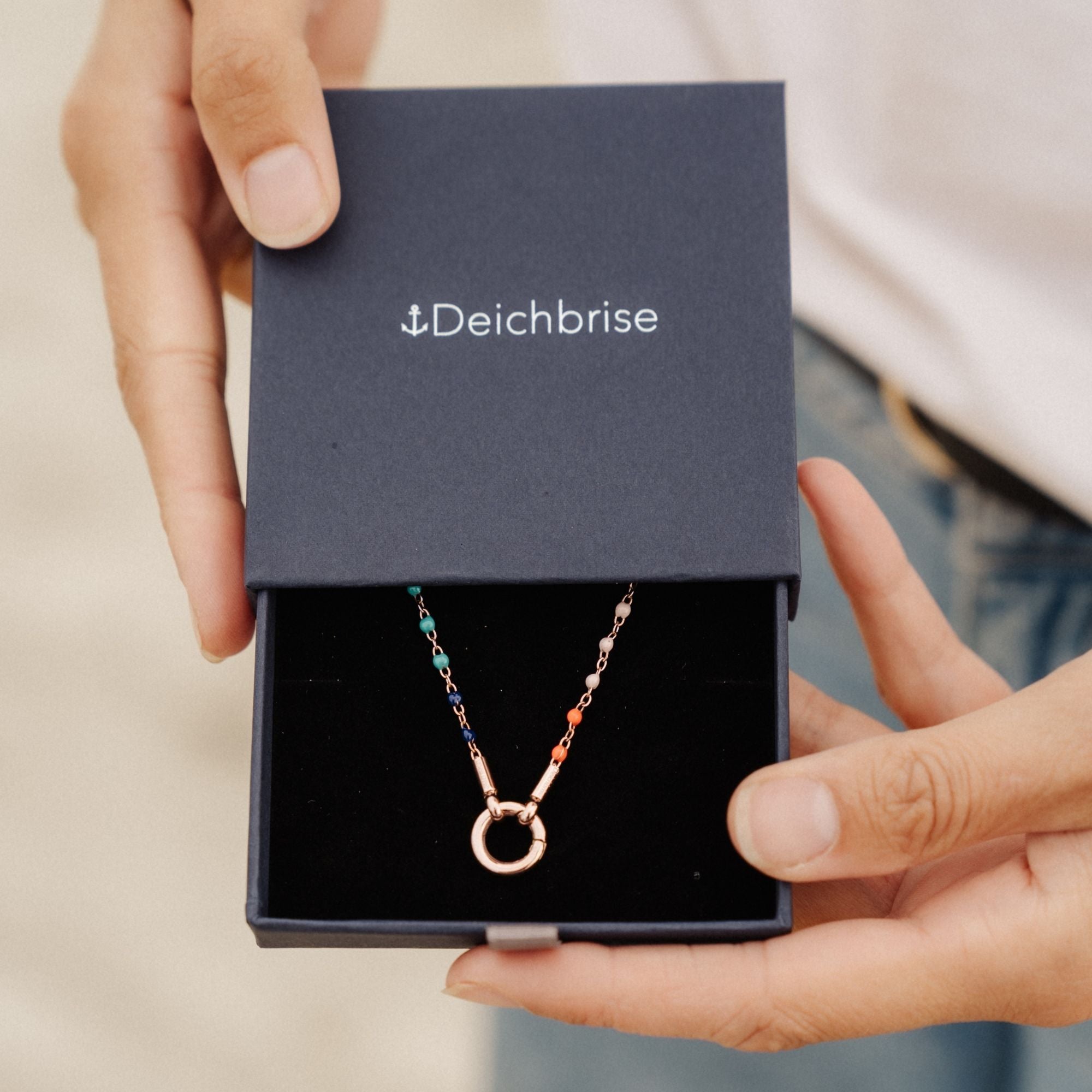 Kette Boho 1,7mm (mit Rund-Karabiner) aus Edelstahl