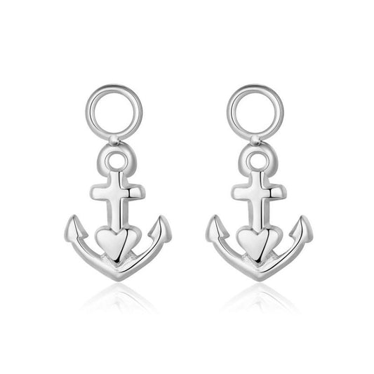 Charm für Ohrringe (Creolen) Glaube Liebe Hoffnung 2.0 aus Edelstahl (Paar)