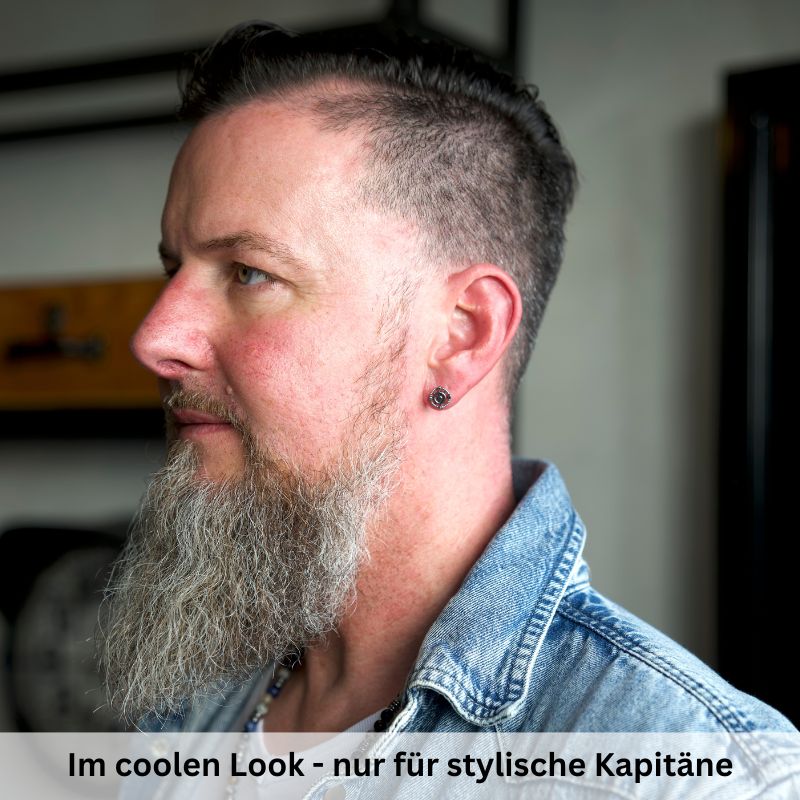 Ohrstecker Kapitän aus Edelstahl (Kapitän rockt)