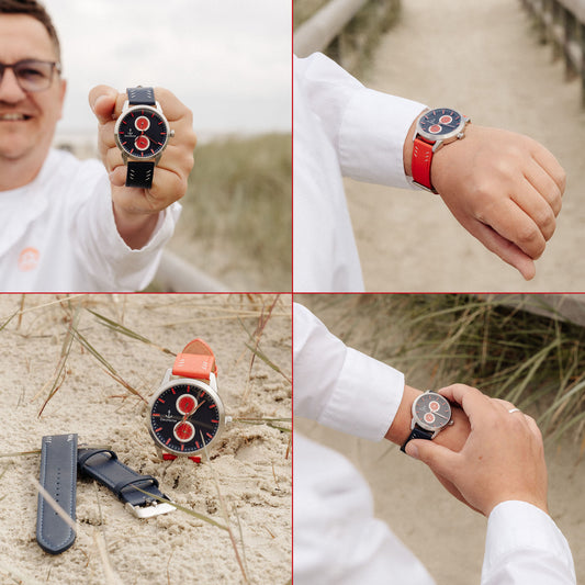 Herren-Uhr Steuermann - 42mm mit Wechselarmband