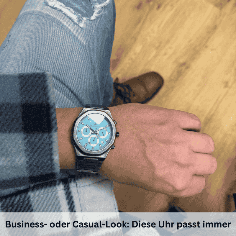 Chronograph Bootsmann 41mm (Herren) (Vintage-Blau)