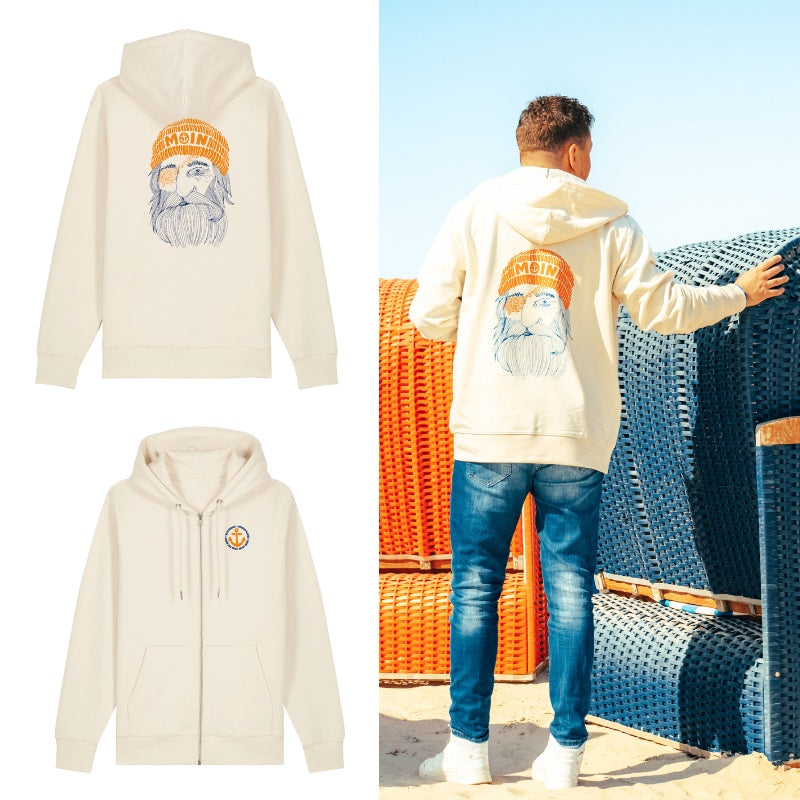 Unisex Sweatjacke "Käptn Fokko" (Sand)