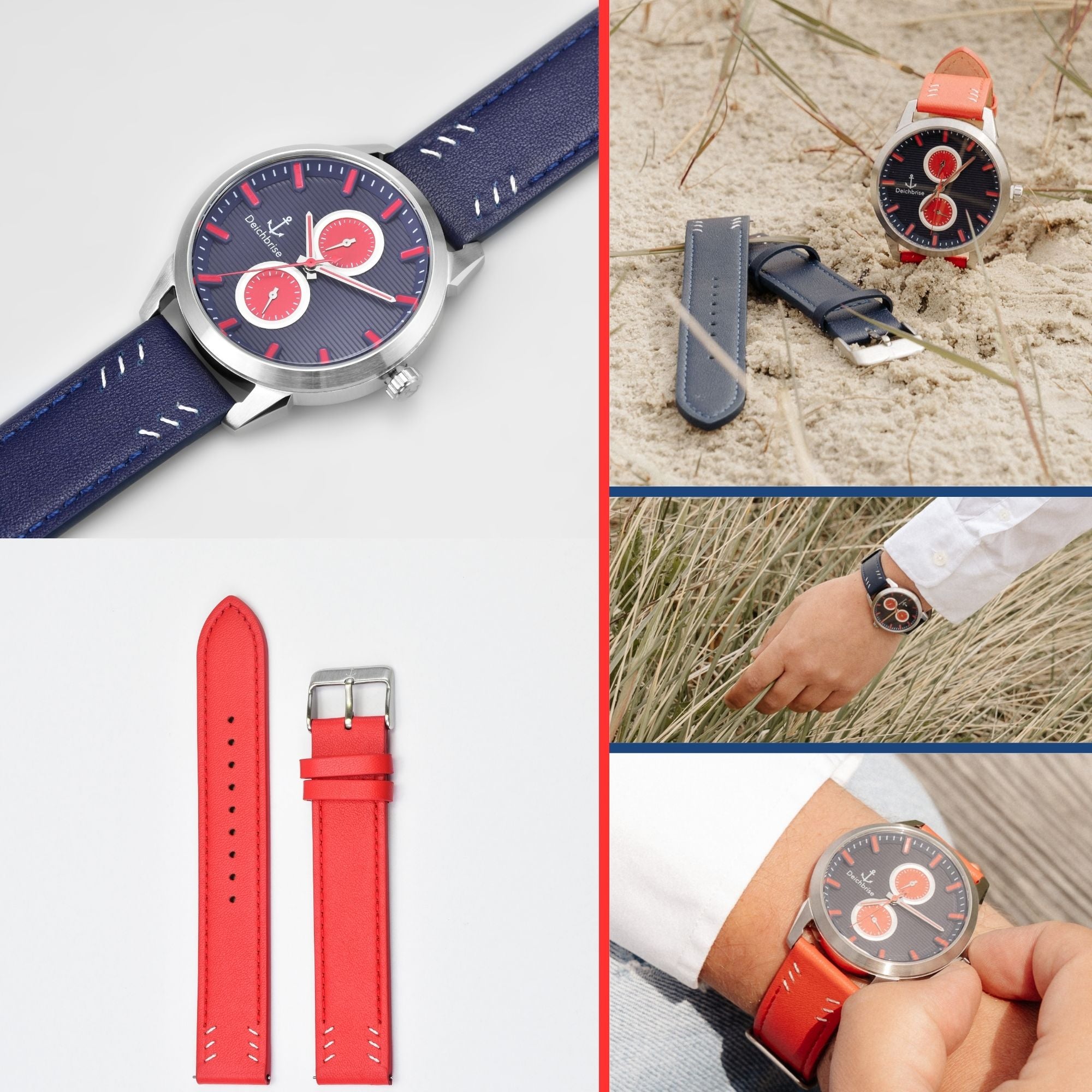 Herren-Uhr Steuermann - 42mm mit Wechselarmband