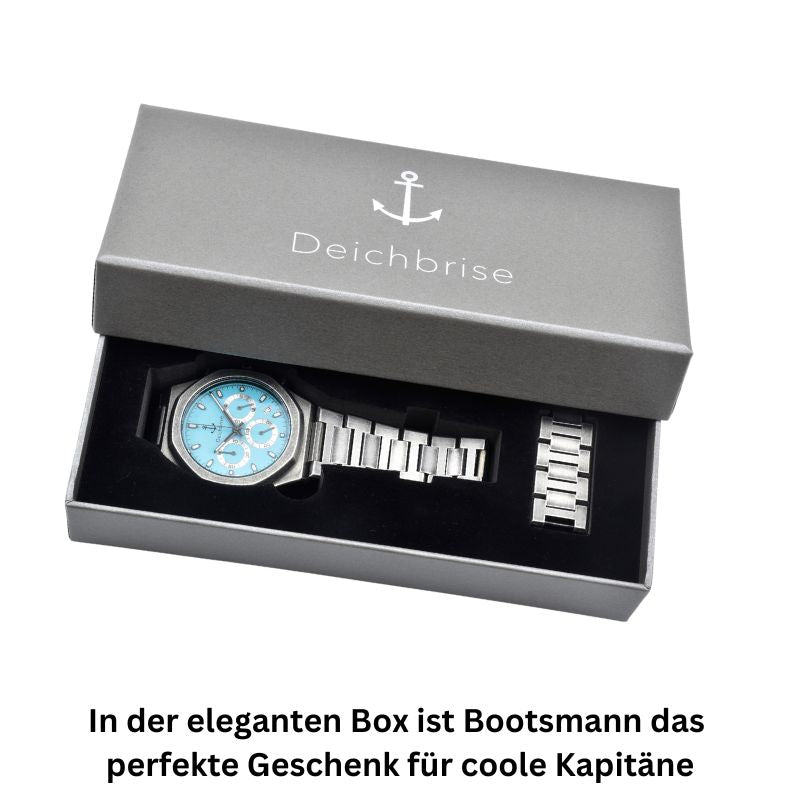 Chronograph Bootsmann 41mm (Herren) (Vintage-Blau)