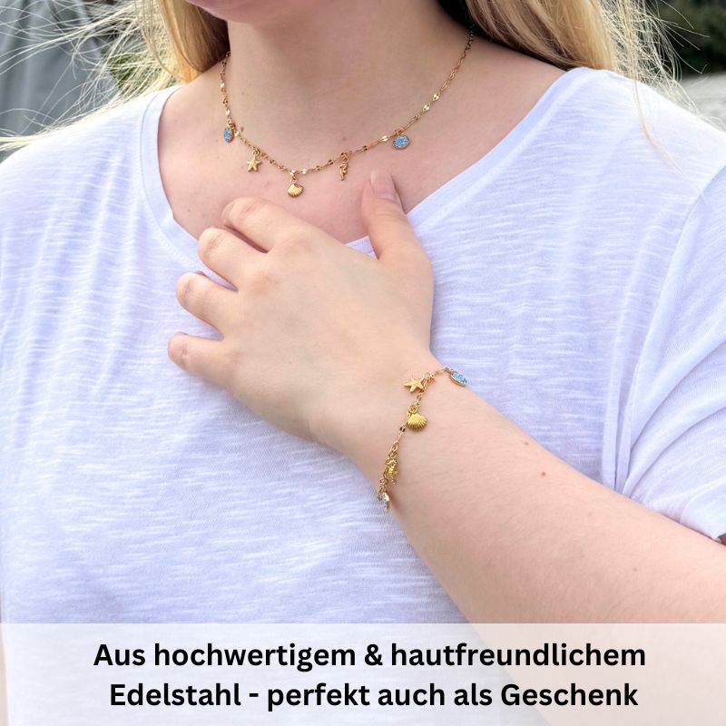 Kette mit Armband Meereswelt