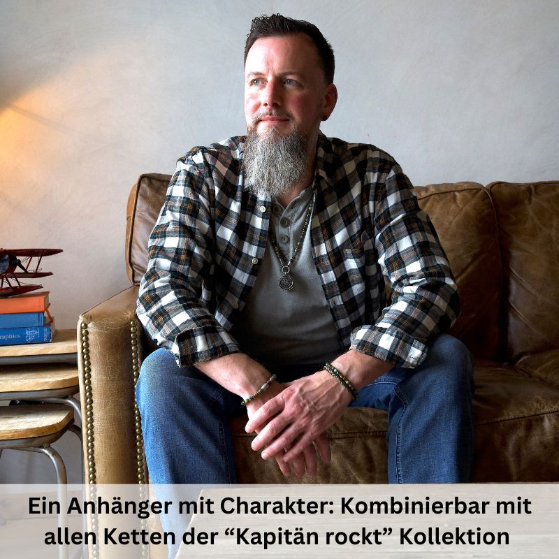 Kettenanhänger Kompass geprägt aus Edelstahl