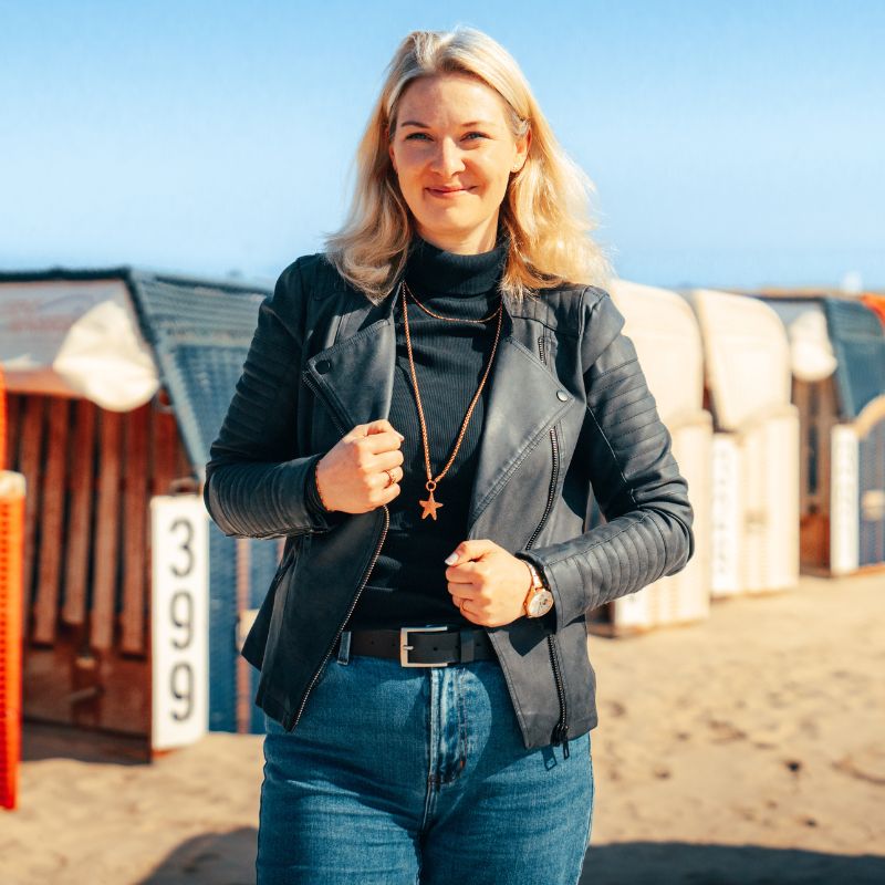 Kettenanhänger Seestern (groß) aus Edelstahl