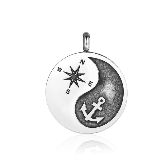 Kettenanhänger Ostfriesisches Yin-Yang aus Edelstahl (Kapitän rockt)