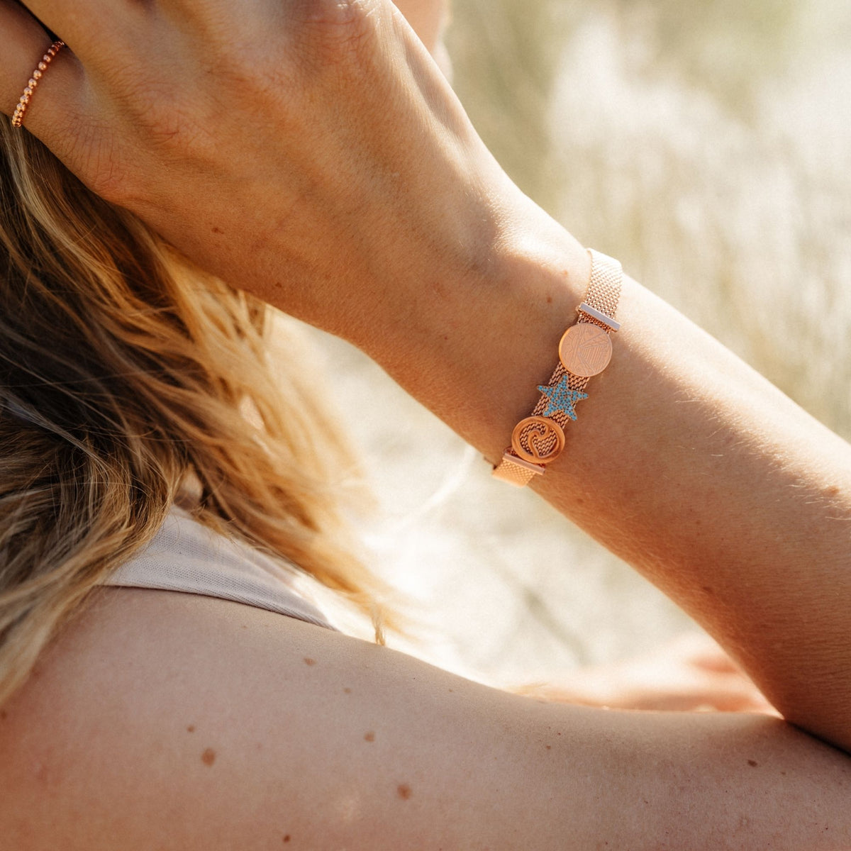 Charm Seestern mit blauem Zirkonia (Lüttje Charming)