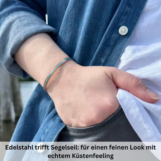 Edelstahl-Bangle Meeresrauschen