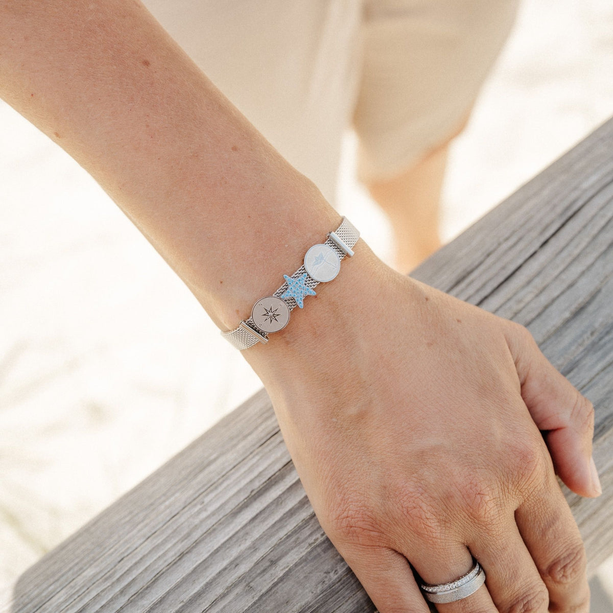 Charm Seestern mit blauem Zirkonia (Lüttje Charming)