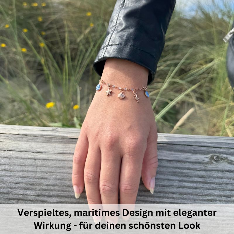 Armband Meereswelt mit maritimen Charms aus Edelstahl