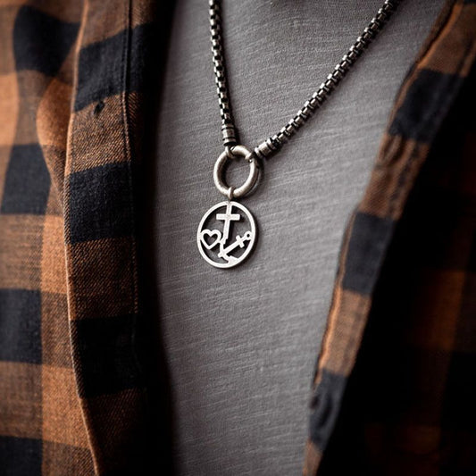 Kettenanhänger Glaube Liebe Hoffnung aus Edelstahl (Kapitän rockt)