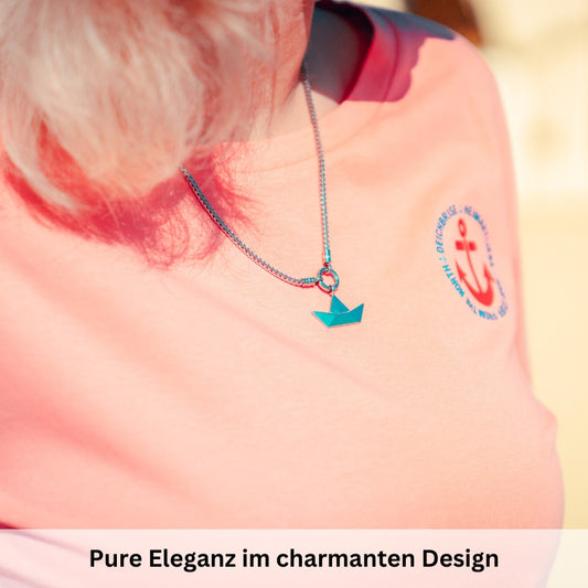 Kettenanhänger Papierschiffchen (klein) aus Edelstahl