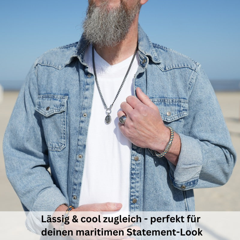 Kettenanhänger Pilsum aus Edelstahl (Kapitän rockt)