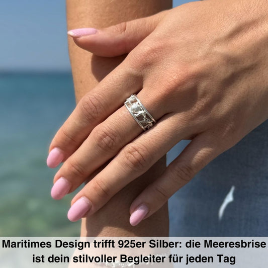 925er Silber Ring Meeresbrise