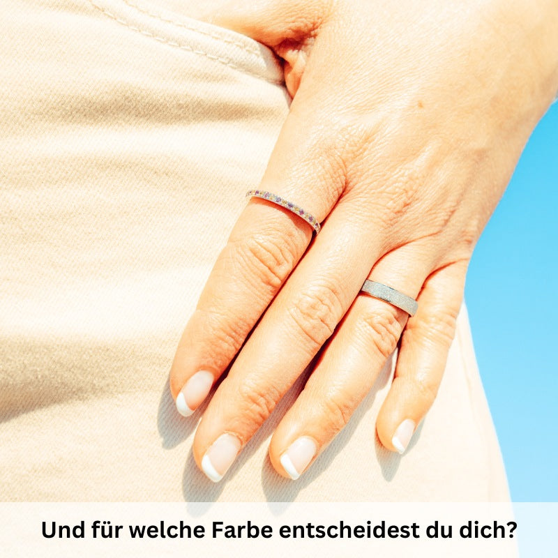 Edelstahl Ring sandgestrahlt 4mm (Stapelring)