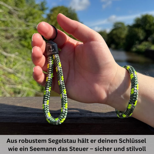 Schlüsselanhänger aus Segeltau Kitesurfer (8mm)