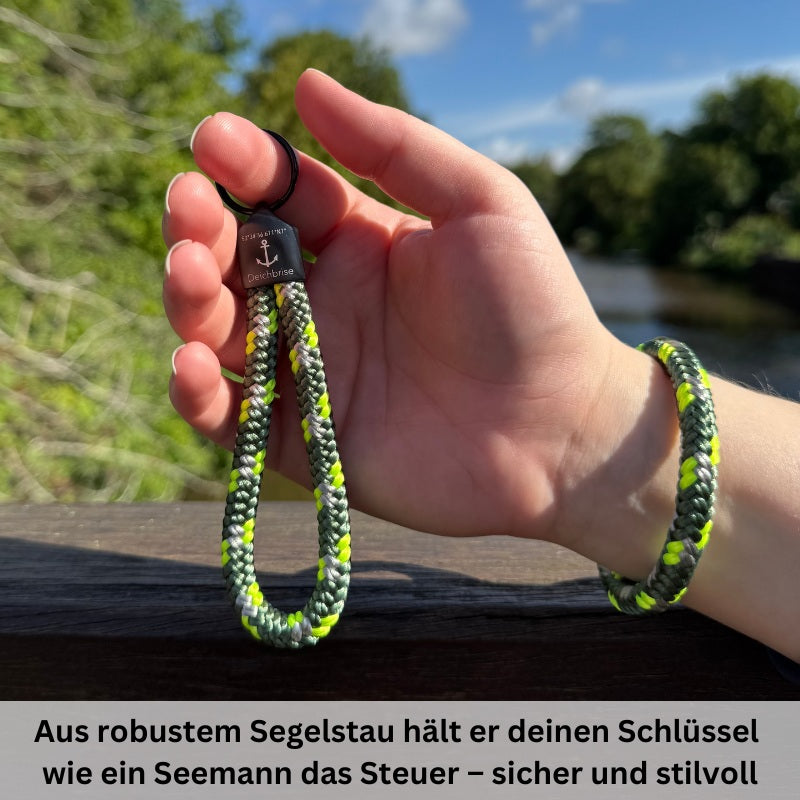 Schlüsselanhänger aus Segeltau Kitesurfer (8mm)