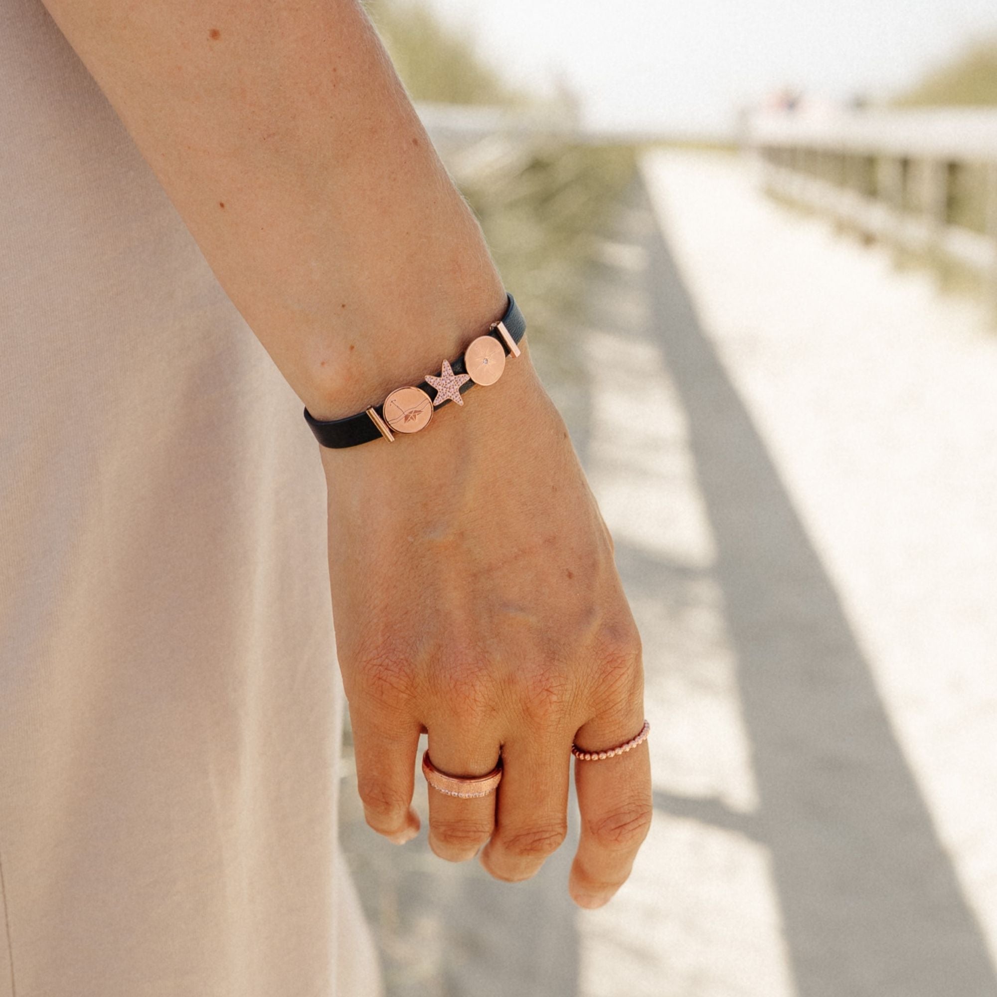 Charm Seestern mit rosa Zirkonia (Lüttje Charming)