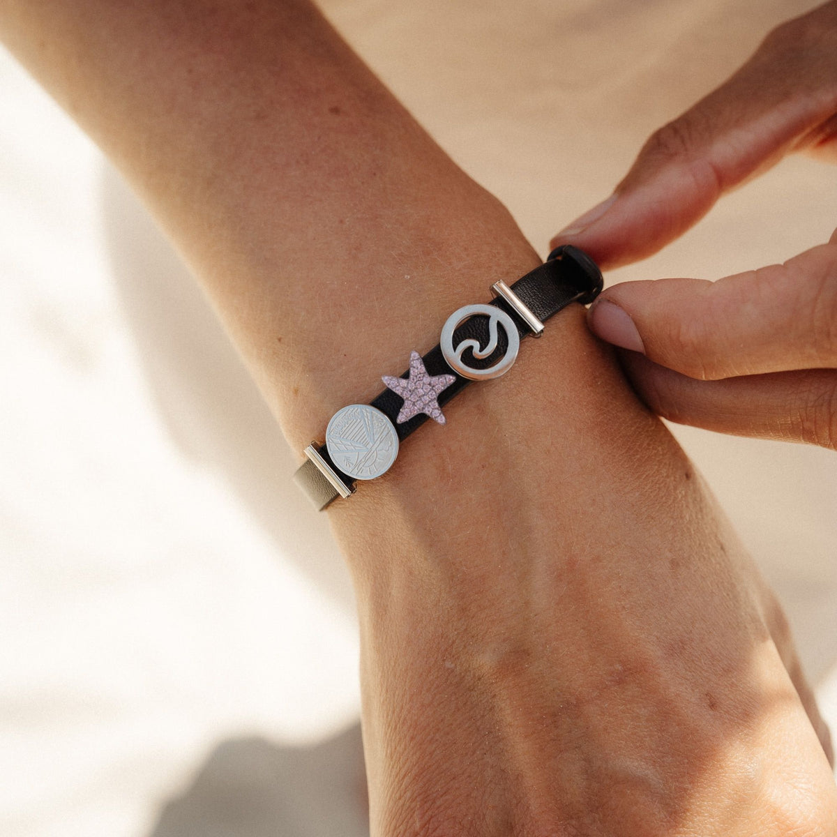 Charm Seestern mit rosa Zirkonia (Lüttje Charming)