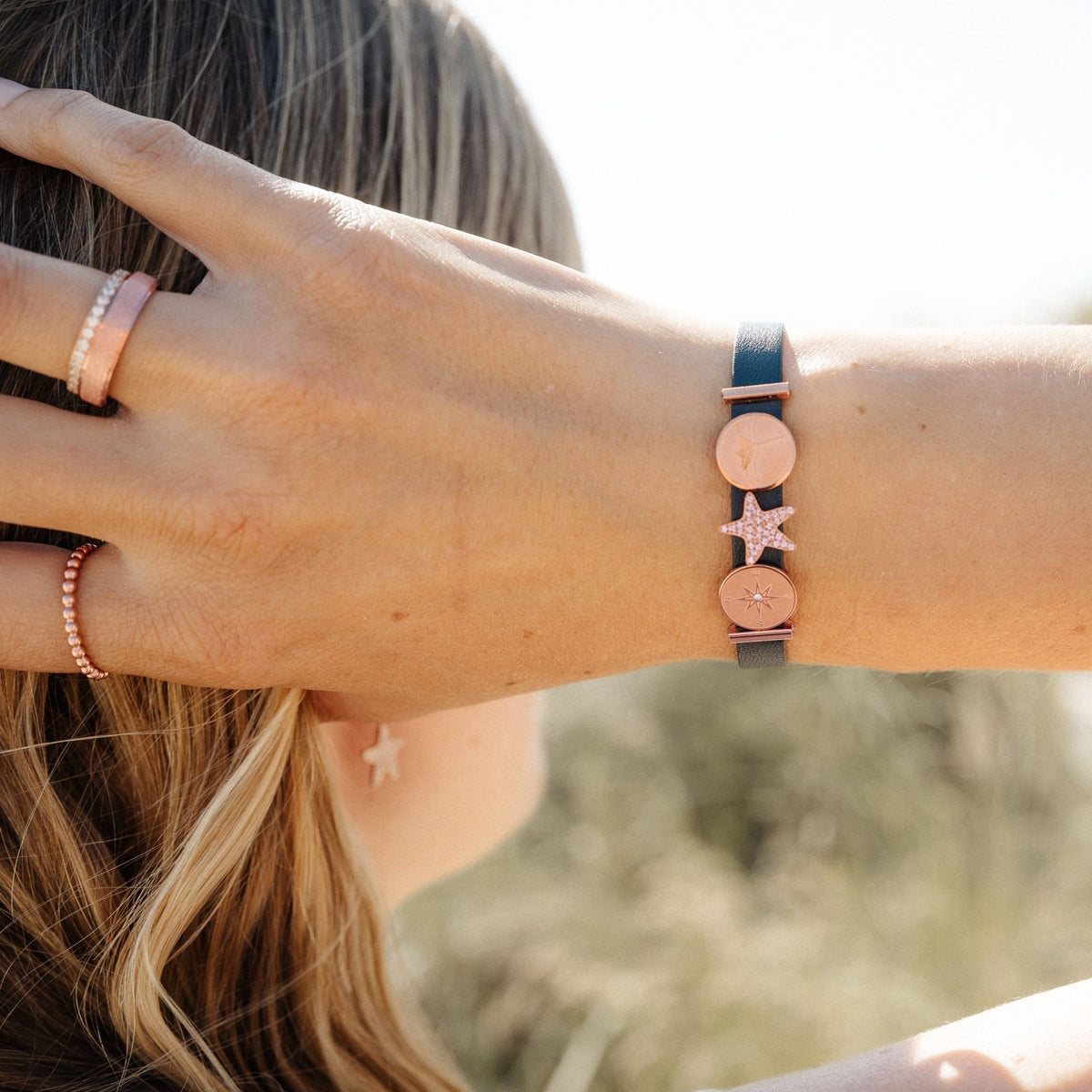 Charm Seestern mit rosa Zirkonia (Lüttje Charming)