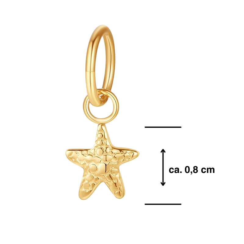 Charm & Clip Seestern aus Edelstahl für Armband & Kette (Click-it)