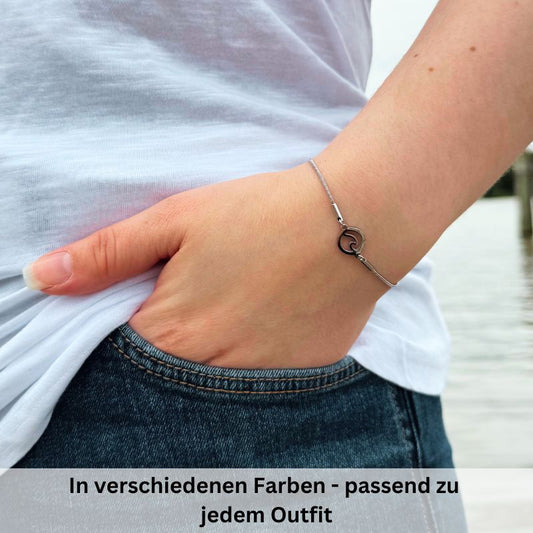 Armband aus Edelstahl Welle