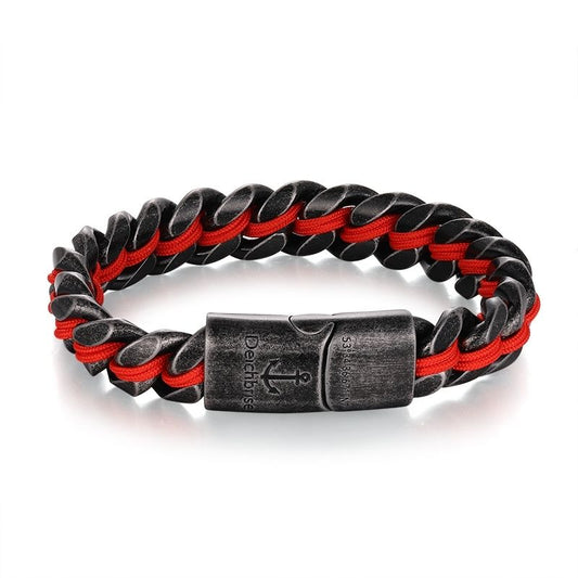 Stahltau Armband Küstenbrandung (Kapitän rockt)