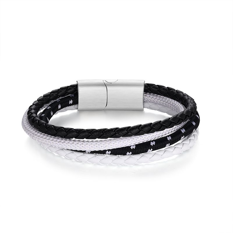 Leder & Segelseil Armband Nordwind (Multistrang)