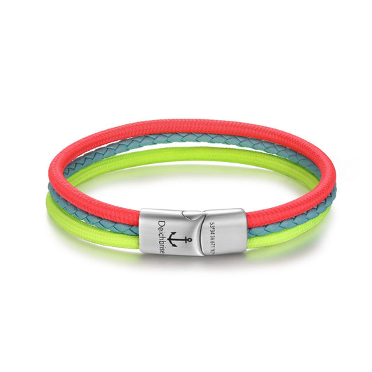 Leder & Segelseil Armband Summer Vibes (Multistrang)
