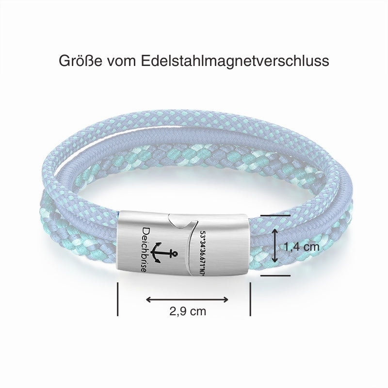 Segelseil-Segeltau Armband Meerzeit (Multistrang)