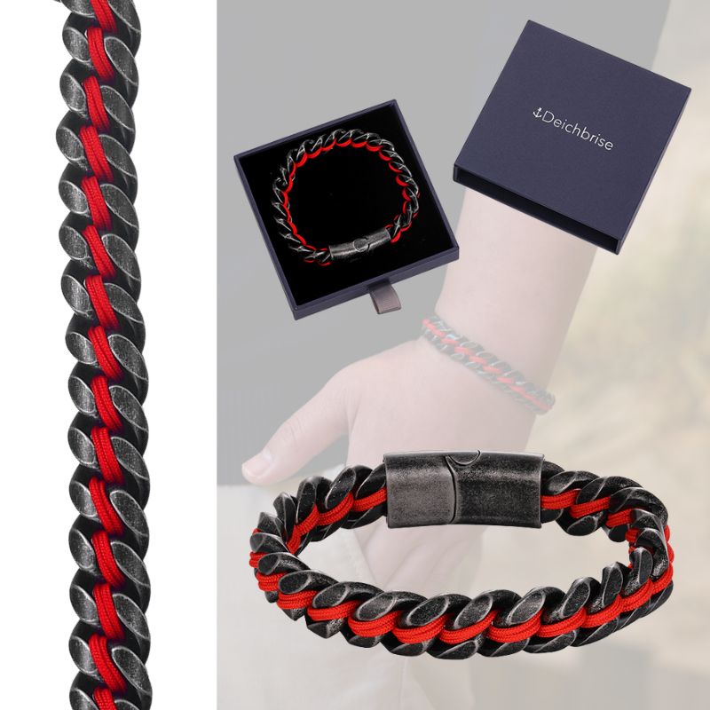 Stahltau Armband Küstenbrandung (Kapitän rockt)