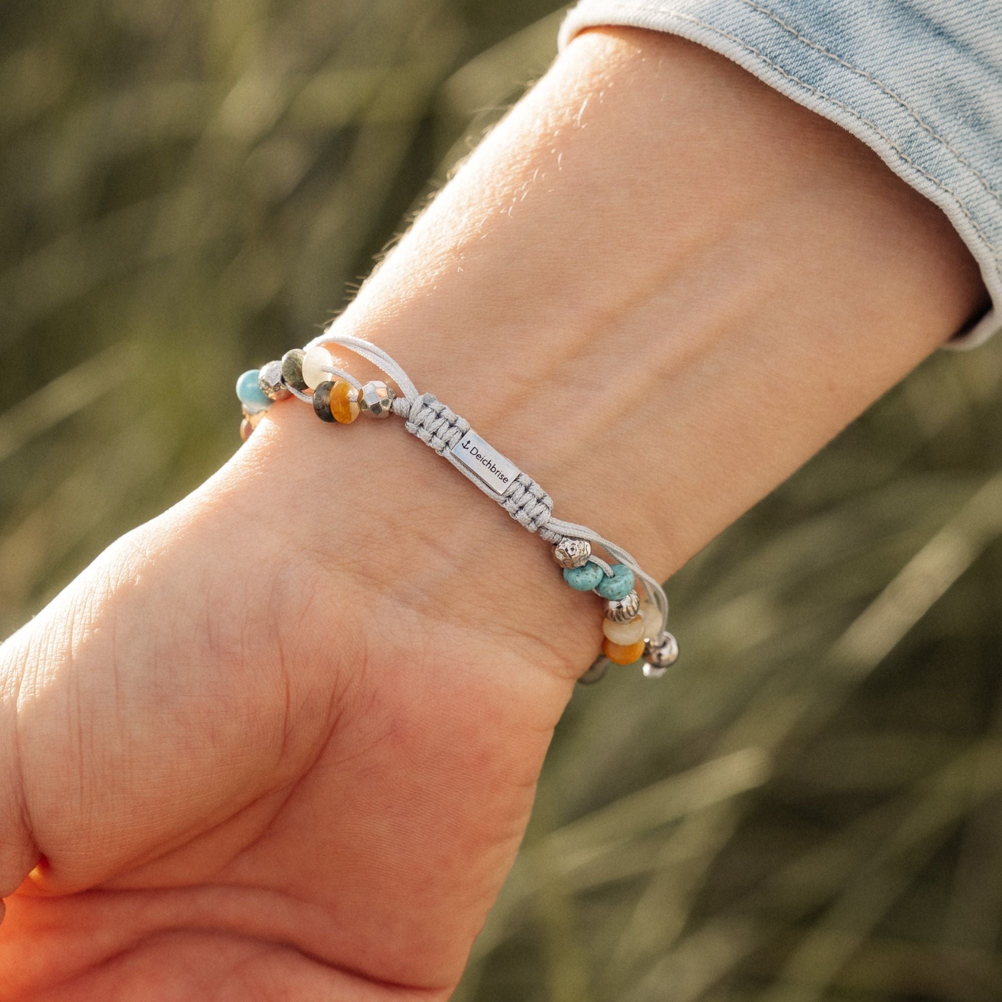 Armband Playa Ocean aus Turquoise, Picture Jasper, India Onyx & Yellow Aventurine