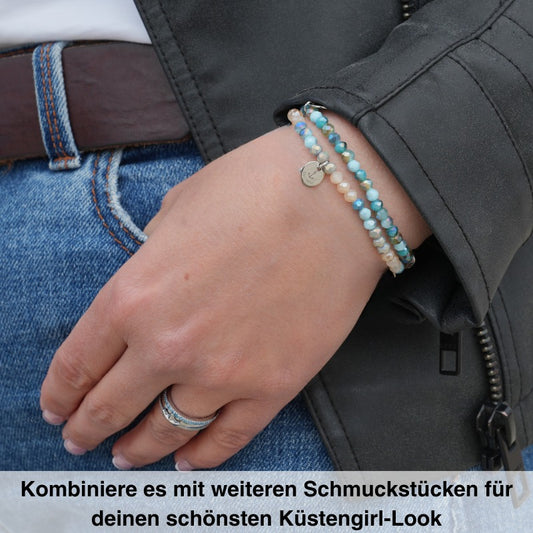 Glasschliffarmband (schilfgras)