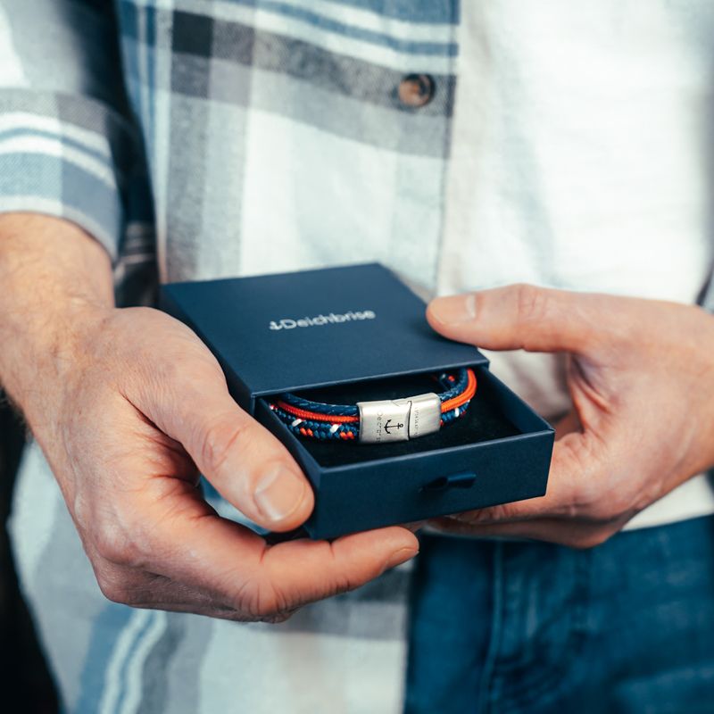 Segelseil, Segeltau & Leder Armband Strandglück (Multistrang)