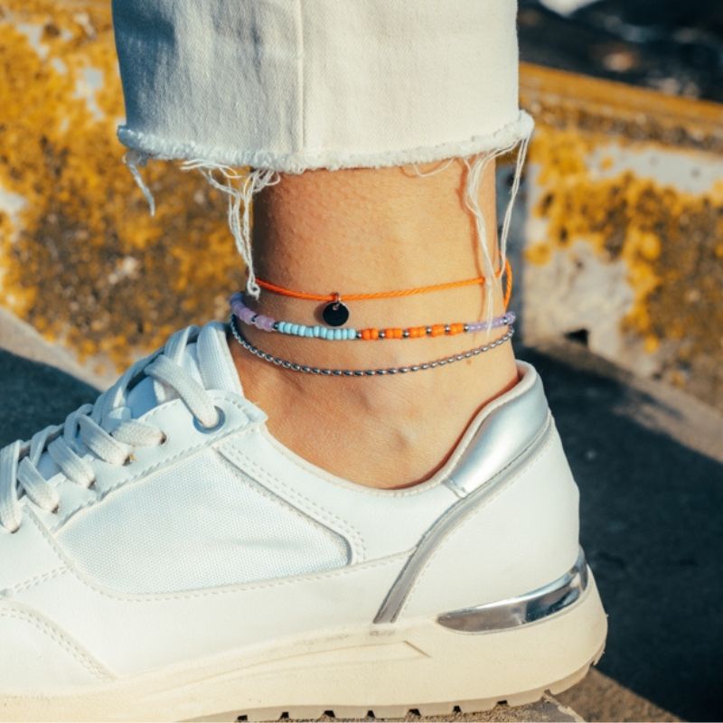 Fußkettchen Set BeachMix Koralle