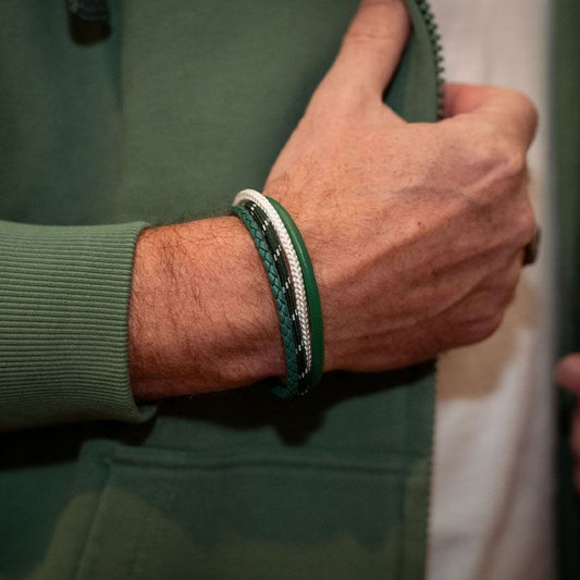 Leder & Segelseil Armband Bremen (Multistrang)