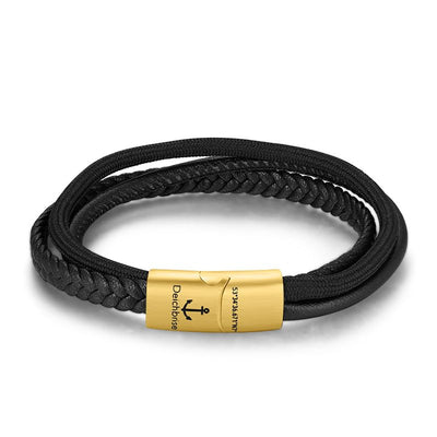 Leder & Segeltau Armband Small Rocky (Multistrang)