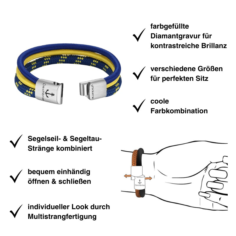 Segelseil & Segeltau Armband Friesland (Multistrang)