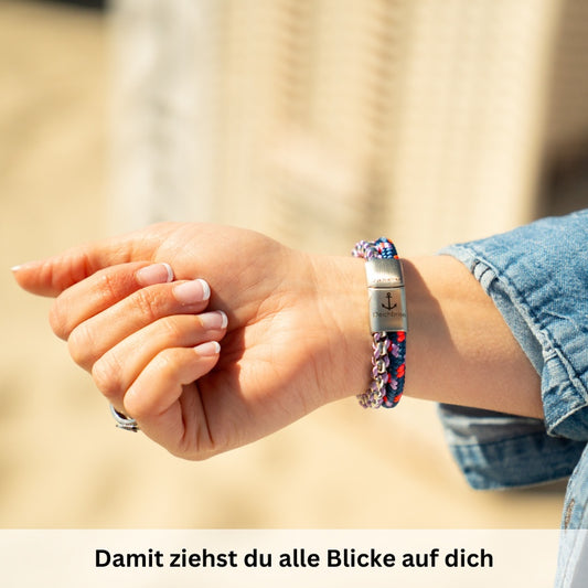 Armband Käptin (Multistrang) Stahl-Tau & Segeltau