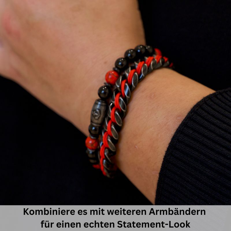 Stahltau Armband Küstenbrandung (Kapitän rockt)