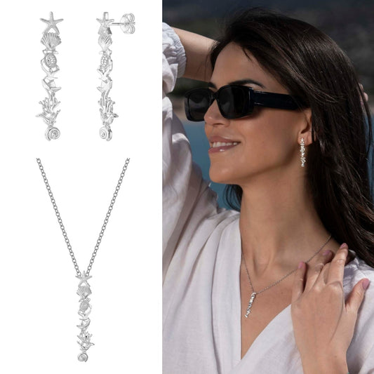 Schmuck Set "Meeresbrise" aus 925er Silber