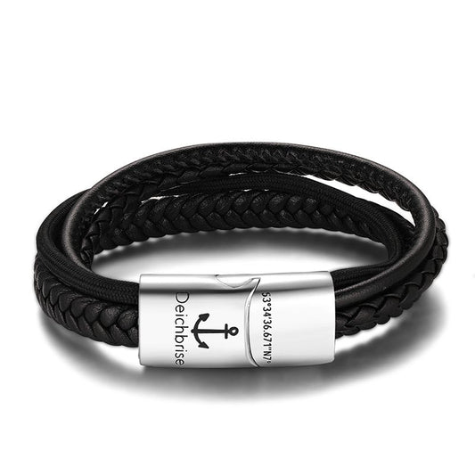 Leder & Segeltau Armband Rocky (Multistrang)