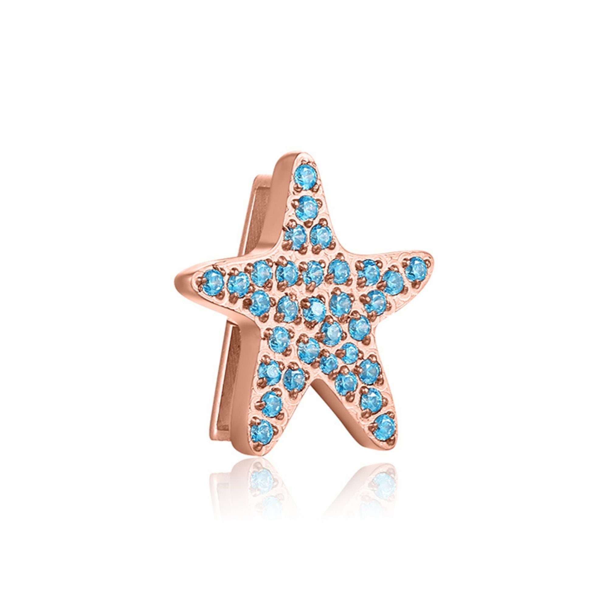 Charm Seestern mit blauem Zirkonia (Lüttje Charming)